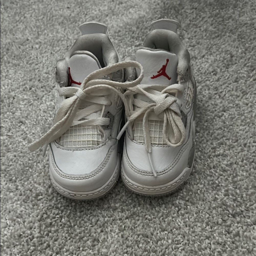 Kids White Jordan Sneakers 5C
